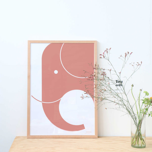 charles and marie SNUG.ELEPHANT | Elefanten POSTER | 50x70 cm | Snug Studio