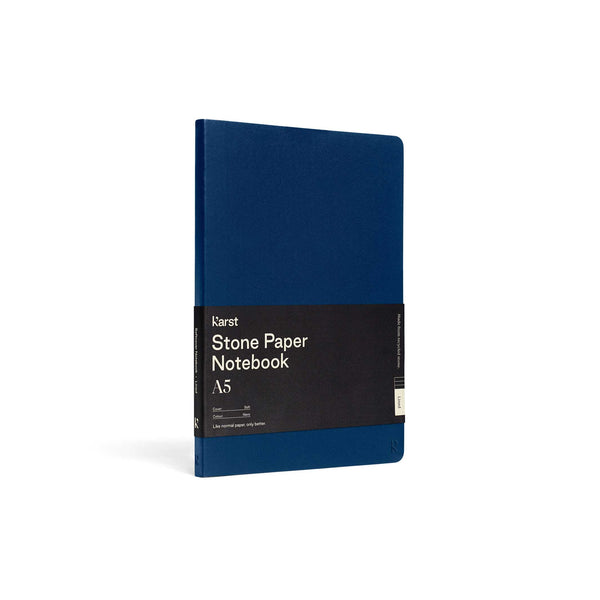 charles and marie Softcover NOTEBOOK A5 | Navy-blaues NOTIZBUCH | Karst Stone Paper