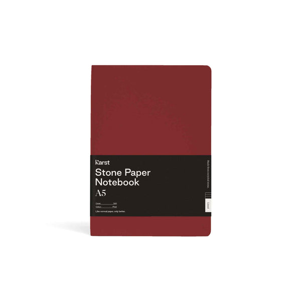 charles and marie Softcover NOTEBOOK A5 - Pinot-rotes NOTIZBUCH | Karst Stone Paper