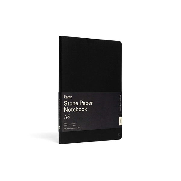 charles and marie Softcover NOTEBOOK A5 | Schwarzes NOTIZBUCH | Karst Stone Paper