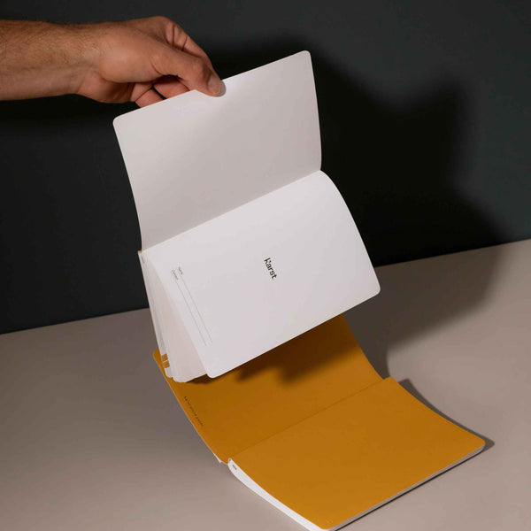 Charles And Marie Softcover NOTEBOOK A5 - Turmeric-gelbes NOTIZBUCH | Karst Stone Paper