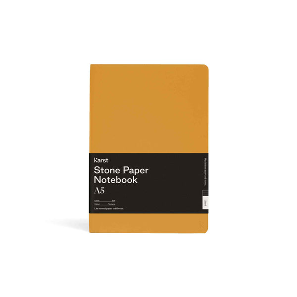 charles and marie Softcover NOTEBOOK A5 - Turmeric-gelbes NOTIZBUCH | Karst Stone Paper