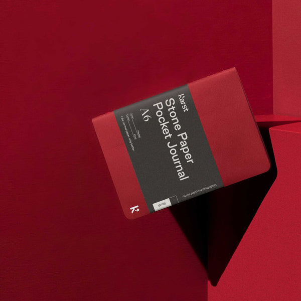 charles and marie Softcover Pocket JOURNAL | Kleines NOTIZBUCH | A6 blanko | Karst Stone Paper