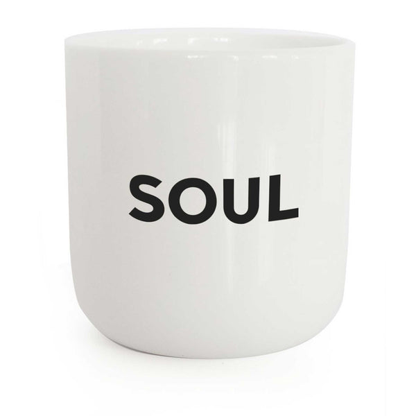 charles and marie SOUL | weisser Kaffee- & Tee-BECHER mit schwarzer Typo | Beat Serie | PLTY