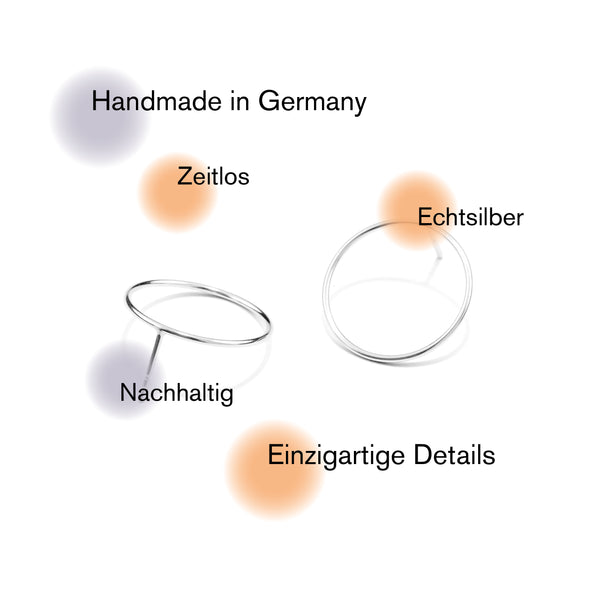 Charles And Marie SPIRAL | Hochglänzender 925er Sterling Silber OHRSTECKER | D=10 Mm | Jonathan Radetz