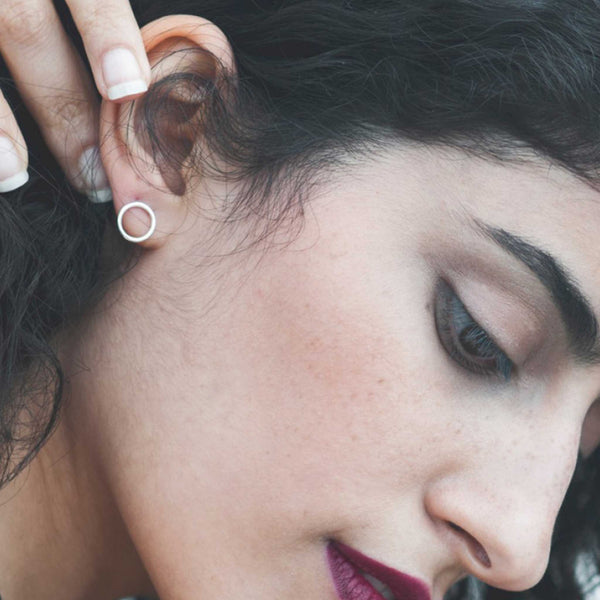 charles and marie SPIRAL | matte 925er Sterling Silber OHRSTECKER | D=10mm | Jonathan Radetz