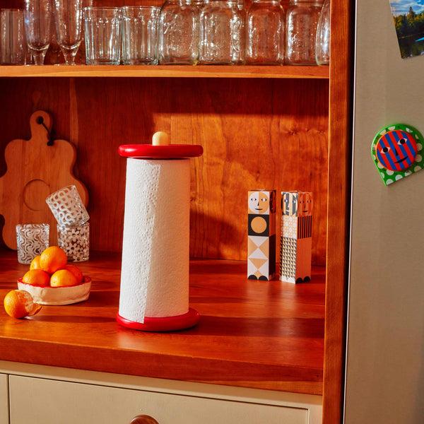 Charles And Marie SPOOL Rot & Gelb - Küchenrollenhalter - Sam Stewart | Areaware