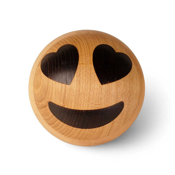 charles and marie SPRING EMOTIONS BIG | lächelndes Gesicht mit herzförmigen Augen | Holz EMOTICONS | mencke&vagnby | Spring Copenhagen