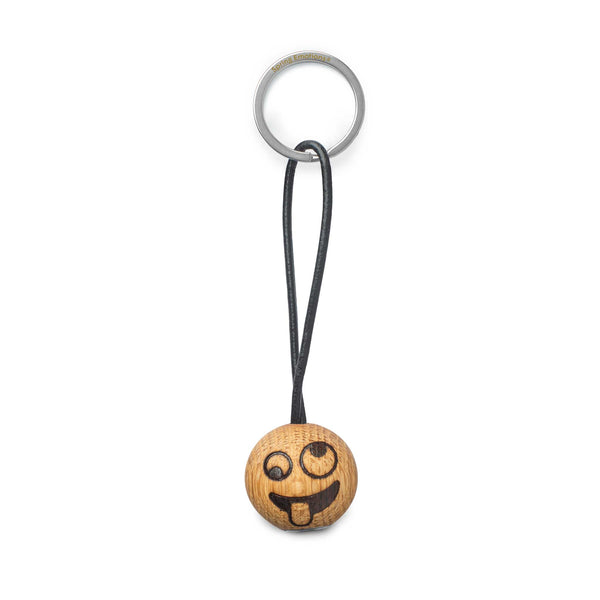 charles and marie SPRING EMOTIONS KEYRING | albernes Gesicht | Holz Emoticon-SCHLÜSSELANHÄNGER | mencke&vagnby | Spring Copenhagen