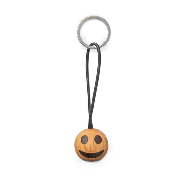 charles and marie SPRING EMOTIONS KEYRING | grinsendes Gesicht | Holz Emoticon-SCHLÜSSELANHÄNGER | mencke&vagnby | Spring Copenhagen