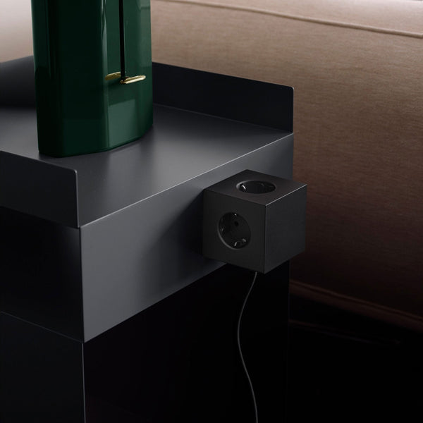 Charles And Marie SQUARE 1 - 3er Mehrfach-Steckdose - Magnetischer Schwarzer WÜRFEL - 2x USB-C 30W & 1 8m Anschlußkabel | Avolt