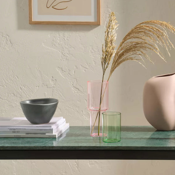 Charles And Marie STACKING GLASS VASE - Stapelbare Glas-VASE - 20x8 Cm | Block Design