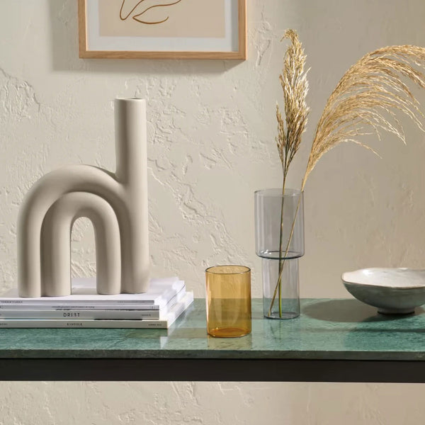 Charles And Marie STACKING GLASS VASE - Stapelbare Glas-VASE - 20x8 Cm | Block Design