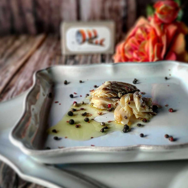 Charles And Marie STOCKFISCH (Bacalhau) In Olivenöl | Feinkost FISCHKONSERVE | 120gr | José Gourmet