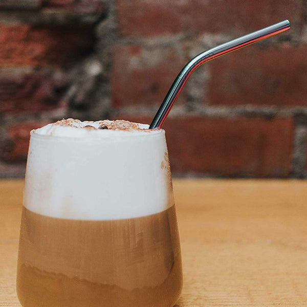 Charles And Marie STROHHALME AUS METALL | TRINKHALME Im 4er Set Mit Reiningungsbürste | Fisura