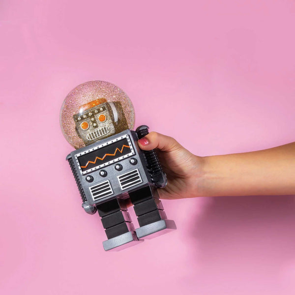 Charles And Marie SUMMERGLOBE THE GIANT ROBOT | Großer ROBOTER Mit GLITZERKUGEL | Donkey Products