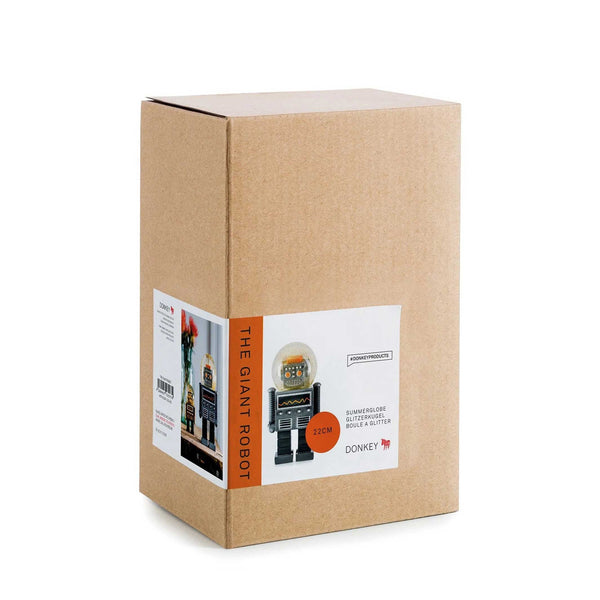 Charles And Marie SUMMERGLOBE THE GIANT ROBOT | Großer ROBOTER Mit GLITZERKUGEL | Donkey Products