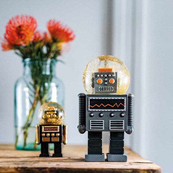 charles and marie SUMMERGLOBE THE GIANT ROBOT | Großer ROBOTER mit GLITZERKUGEL | Donkey Products