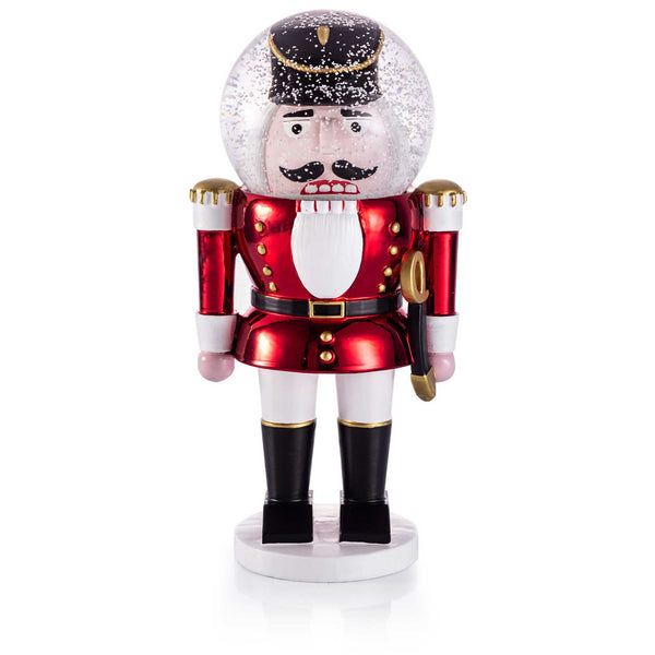 Charles And Marie SUMMERGLOBE The Giant Shiny NUTCRACKER | Großer Roter NUSSKNACKER-SOLDAT Mit GLITZERKUGEL | Donkey Products