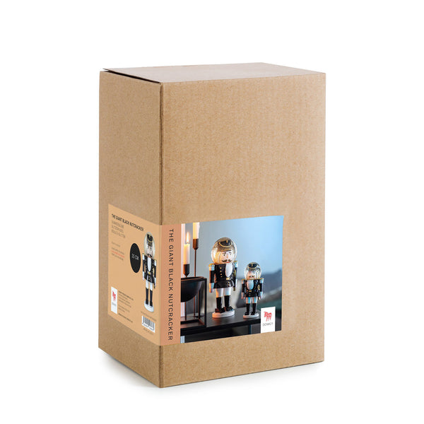 Charles And Marie SUMMERGLOBE The Giant Shiny NUTCRACKER | Großer Schwarzer NUSSKNACKER-SOLDAT Mit GLITZERKUGEL | Donkey Products