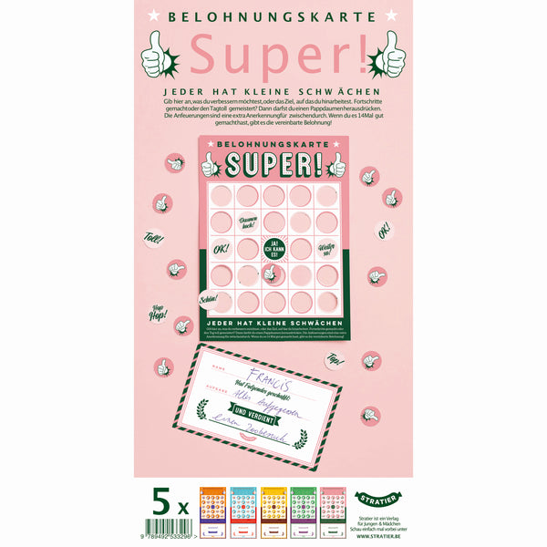 Charles And Marie SUPER | BELOHNUNGSKARTEN | 29x15 Cm | Stratier