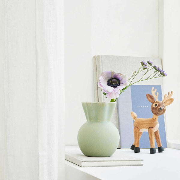Charles And Marie SVUNGEN TOP | Kleine Hellgrüne VASE | 14 Cm | Eva Staehr-Nielsen | Spring Copenhagen