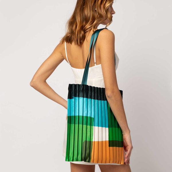 Charles And Marie TALAMONE - Tasche - Plissiertes Satin - 40x48 Cm | Multitudes