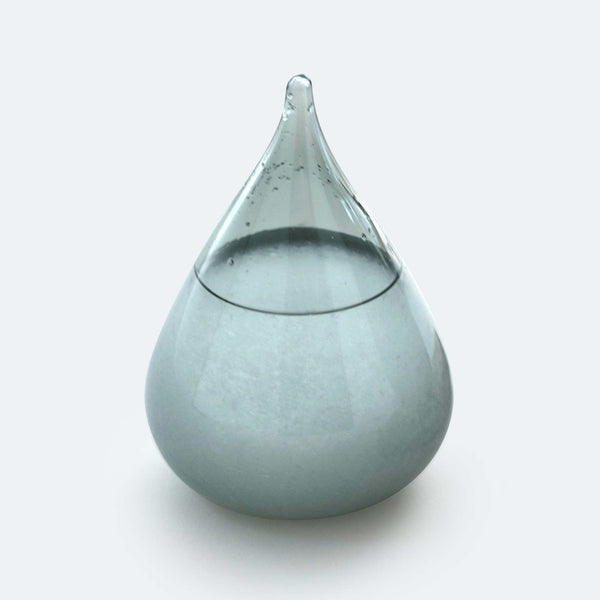 charles and marie TEMPO DROP Mini Dunkel | GLAS-OBJEKT und STURMGLAS | H=11 cm | 100percent