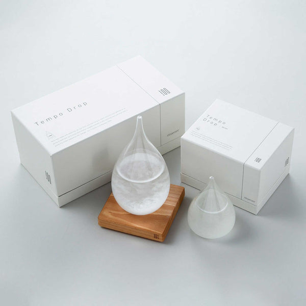 Charles And Marie TEMPO DROP Mini Klar | GLAS-OBJEKT Und STURMGLAS | H=11 Cm | 100percent