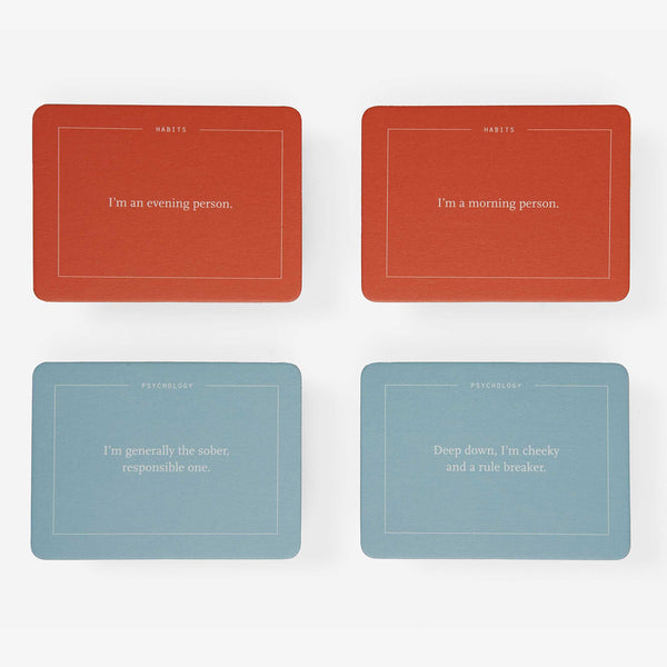 Charles And Marie THE COMPATIBILITY GAME | KARTEN-SET | 2 Sets Mit Je 80 Karten | English Edition | The School Of Life