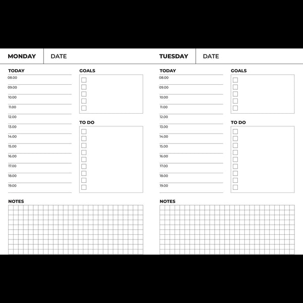 Charles And Marie THE DAILY Nina | Zeitloser JAHRESPLANER Mit Tagesansichten | A5 & 320 Seiten | Nolki