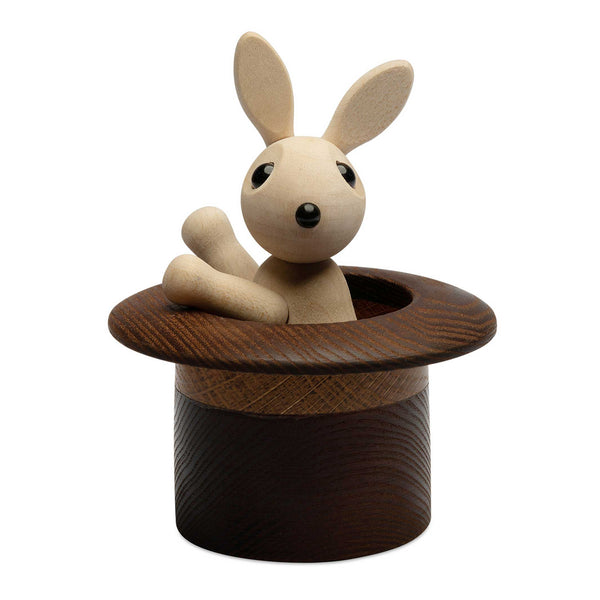 charles and marie THE MAGIC HAT - Kanninchen im Hut - hölzerne Dekofigur - Chresten Sommer | Spring Copenhagen