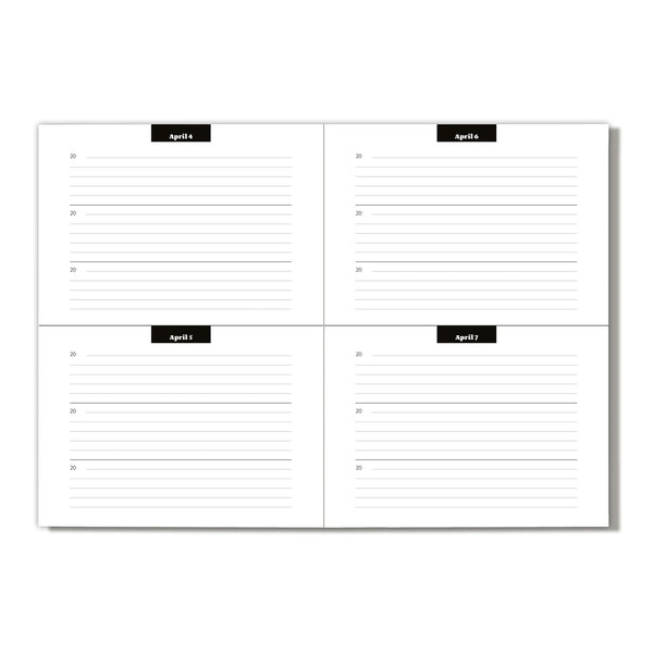 Charles And Marie THREE YEAR JOURNAL | 3 JAHRE TAGEBUCH | Softcover A5 & 192 Seiten | Nolki