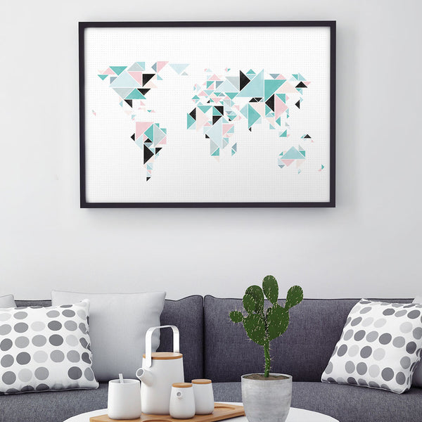 charles and marie Triangle Map | graphische WELTKARTE | Awesome Maps