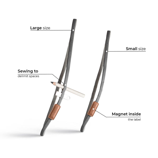 Charles And Marie TWIST | Elastischer Gummiband-ORGANIZER Mit Magnet | 2er Set | 31 & 40 Cm | Beblau