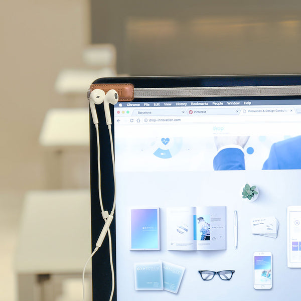 Charles And Marie TWIST | Elastischer Gummiband-ORGANIZER Mit Magnet | 2er Set | 31 & 40 Cm | Beblau