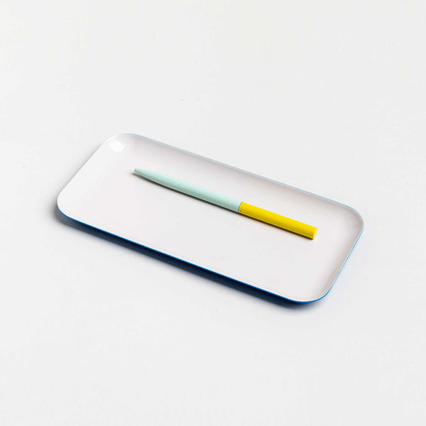 charles and marie TWO TONE Tray - stahlblau-orange Metall ABLAGE - Two Tone Kollektion | Somewhere