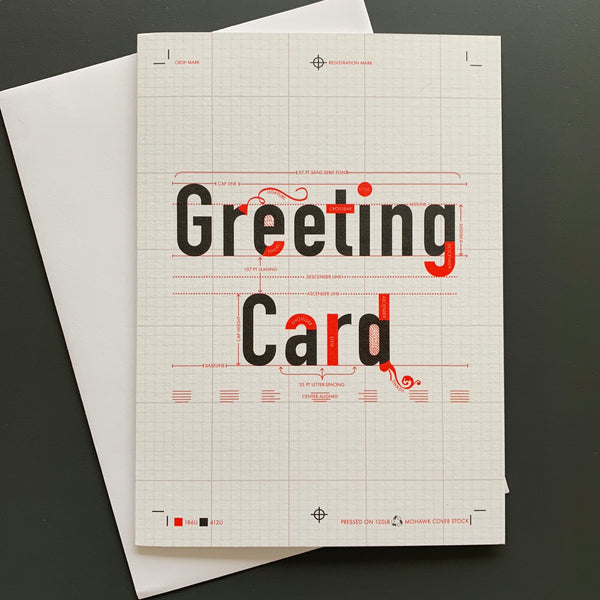 charles and marie TYPOGRAPHICAL GREETING CARD | GRUßKARTE | Pop Chart LAB