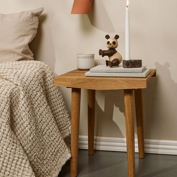 Charles And Marie UNO ORA | Eleganter HOLZ-HOCKER | Teak Natur | 38 Cm Breit | Spring Copenhagen