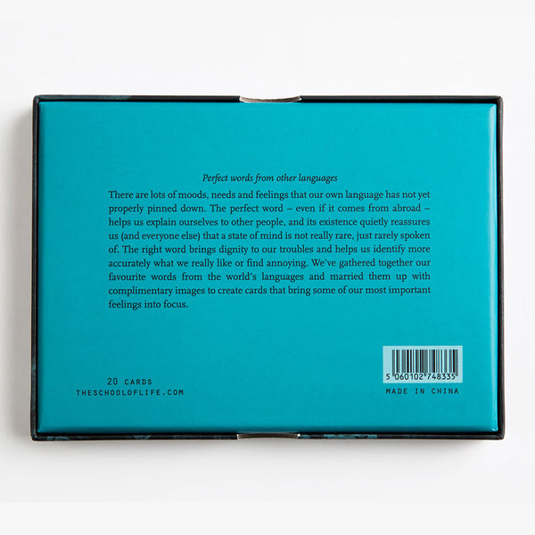 Charles And Marie UNTRANSLATEABLE WORDS | 20er KARTENSET International | The School Of Life