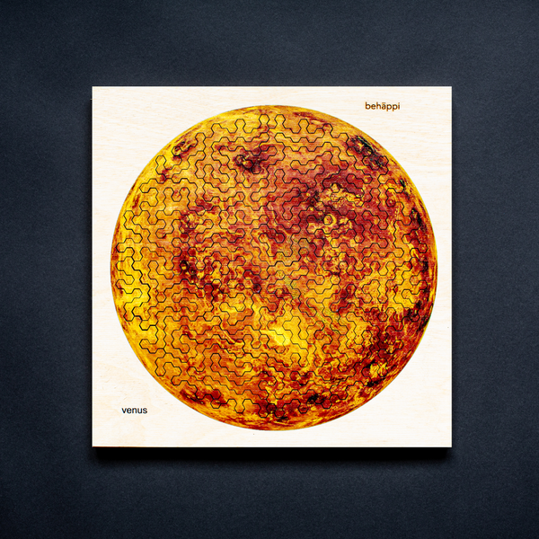 charles and marie VENUS | Außergewöhnliches IQ-HOLZPUZZLE | PLANETEN-Serie | Level Schwer | Behäppi