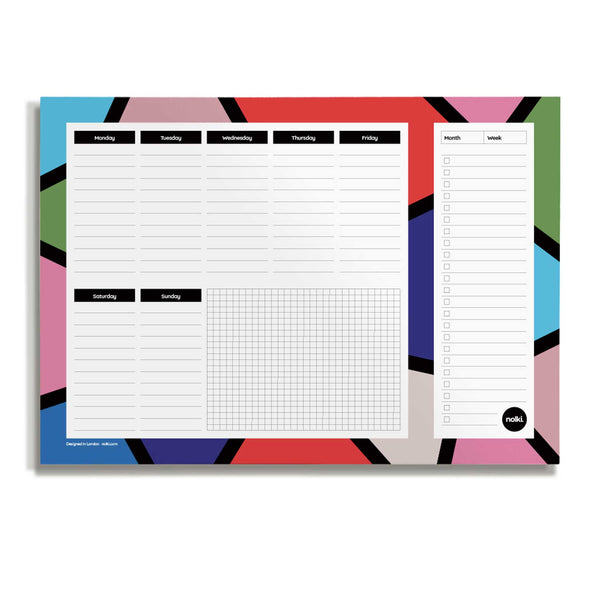 charles and marie WEEK DESKPAD & PLANNER Aurora | WOCHEN SCHREIBUNTERLAGE | A4 & 50 Seiten | nolki