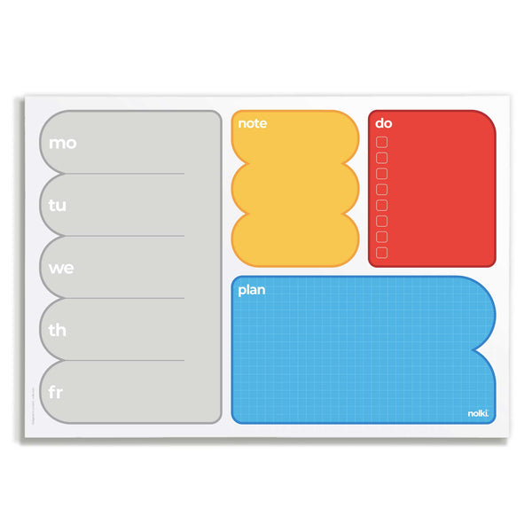 charles and marie WEEK DESKPAD & PLANNER Bloob | WOCHEN SCHREIBUNTERLAGE | A4 & 50 Seiten | nolki