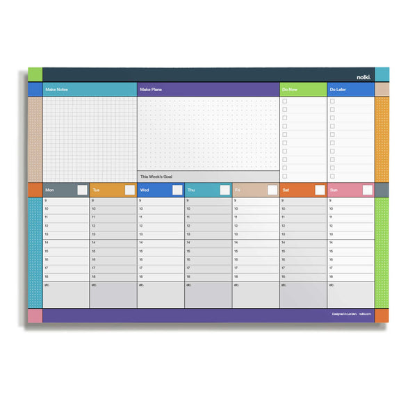 charles and marie WEEK DESKPAD & PLANNER Midtown | WOCHEN SCHREIBUNTERLAGE | A4 & 50 Seiten | nolki