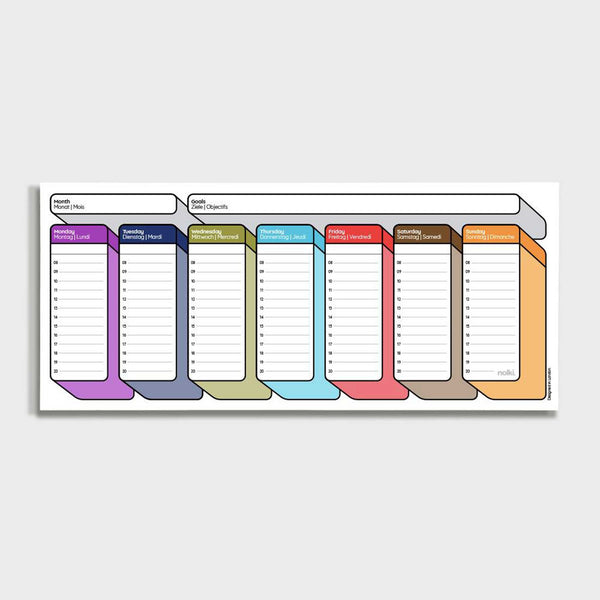 charles and marie WEEK DESKPLANNER Blocki | WOCHEN SCHREIBTISCH PLANER | 50 Seiten | nolki