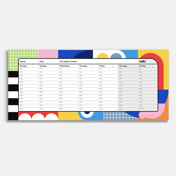 charles and marie WEEK DESKPLANNER Luna Park | WOCHEN SCHREIBTISCH PLANER | 50 Seiten | nolki