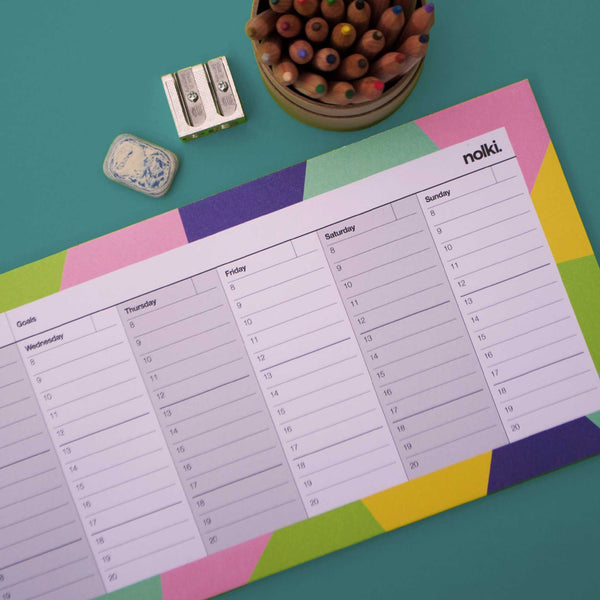 charles and marie WEEK DESKPLANNER Oasis | WOCHEN SCHREIBTISCH PLANER | 50 Seiten | nolki