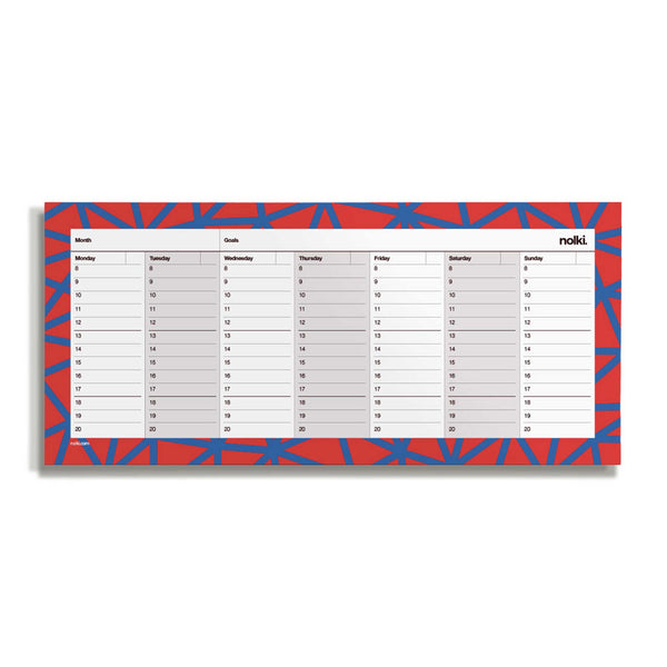 charles and marie WEEK DESKPLANNER Plexus | WOCHEN SCHREIBTISCH PLANER | 50 Seiten | nolki