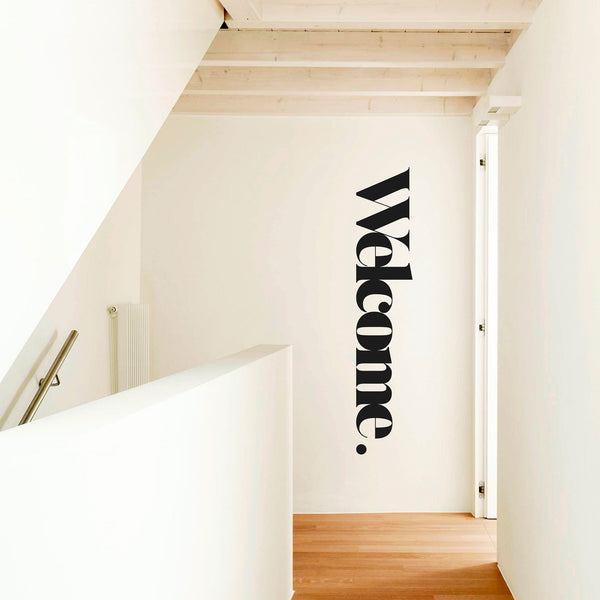 Charles And Marie WELCOME | Dekorativer WAND-AUFKLEBER | 175x35 Cm | WEEW Smart Design