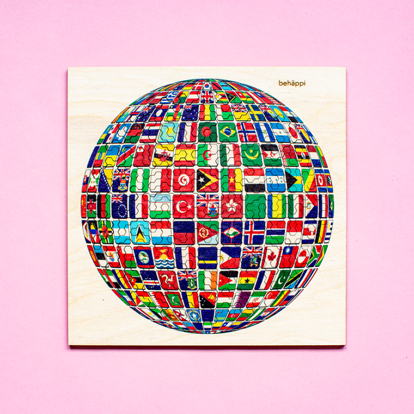 Charles And Marie WELT | Außergewöhnliches IQ-HOLZPUZZLE | PLANETEN-Serie | Level Schwer | Behäppi